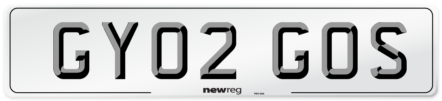 GY02 GOS Number Plate from New Reg